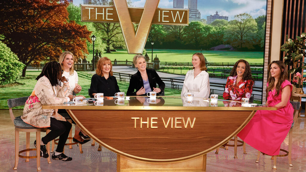 Whoopi Goldberg, Sara Haines, Joy Behar, Jean Smart, Hannah Einbinder, Sunny Hostin, Alyssa Farah Griffin on The View