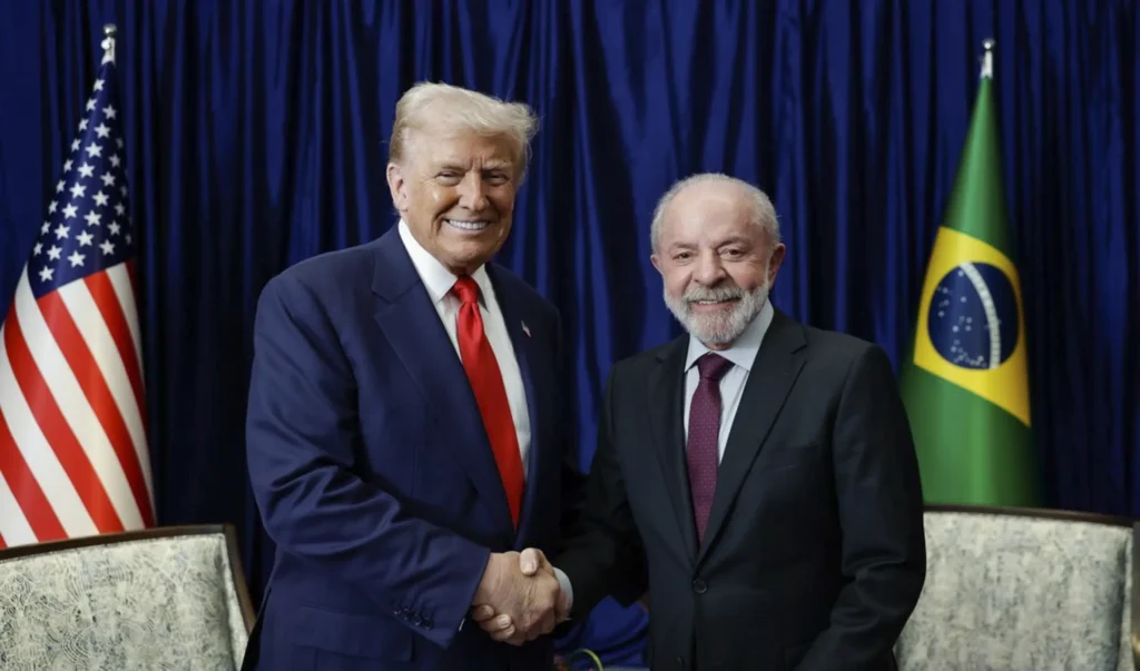 Presidente da República, Luiz Inácio Lula da Silva, durante encontro com o presidente dos Estados Unidos, Donald Trump